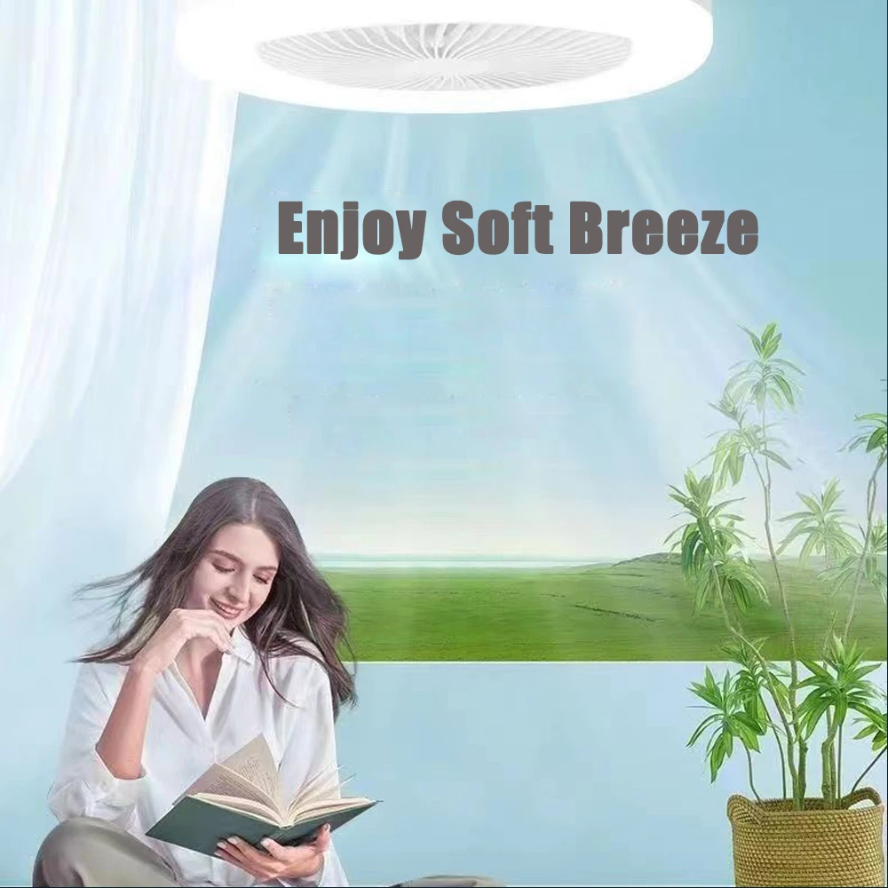 Ventilateur de plafond 3-en-1 avec éclairage LED et télécommande