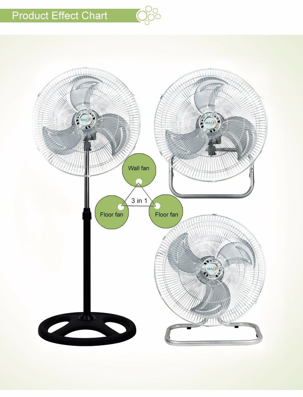 Ventilateur sur Pied 3 en 1 ECHOLINK VP-LR1640