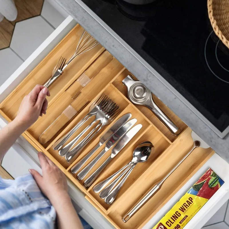 Range-Couverts Extensible en Bambou