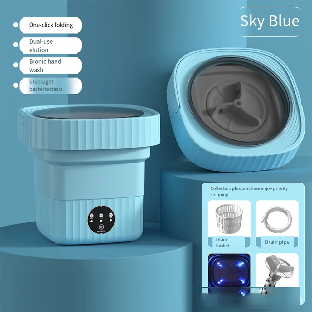 Mini Machine à Laver Pliable 15L - Compacte et Pratique pour les Espaces Réduits