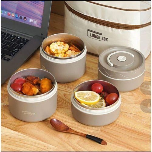 Boîte à Lunch Isotherme Multicouche en Acier Inoxydable – Élégance et Fraîcheur à Emporter