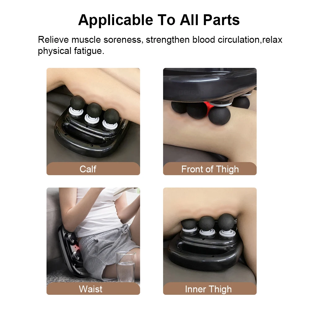 Pistolet de Massage à 6 Têtes – Soulagement Profond et Intelligent pour Tout le Corps