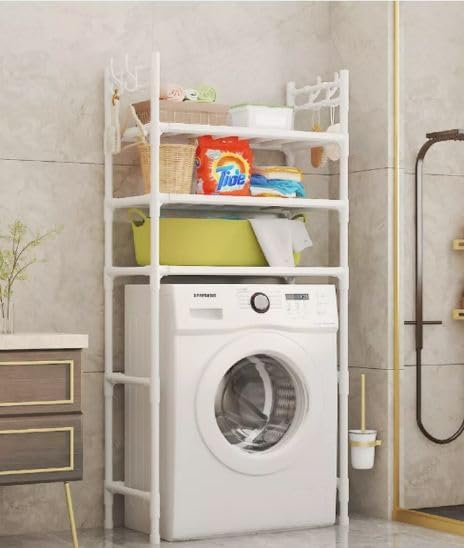 Étagère de Rangement au-dessus de la Machine à Laver – Organisation Gain de Place pour Buanderie et Salle de Bain