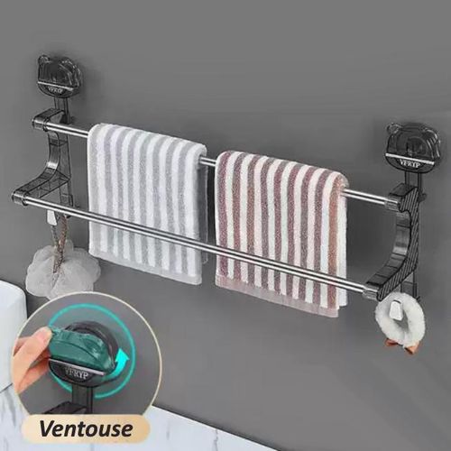 Porte-serviettes mural à ventouse – Pratique, élégant et sans perçage