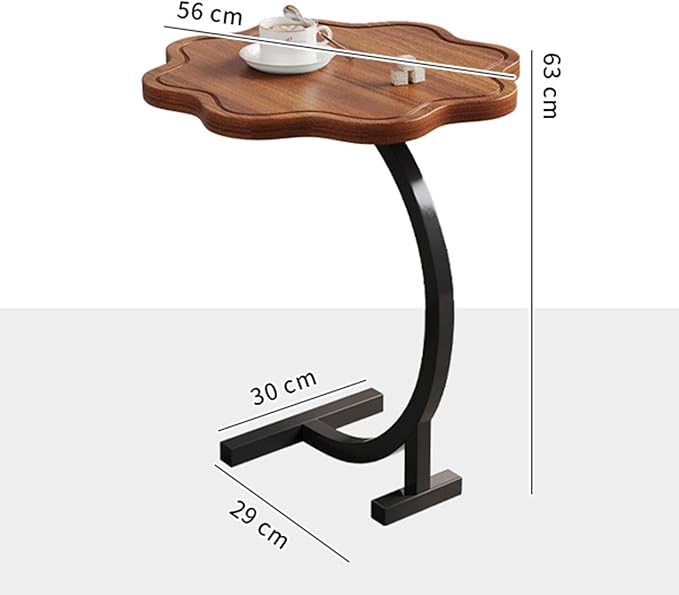 Table d’appoint en forme de C – Élégance florale et fonctionnalité moderne