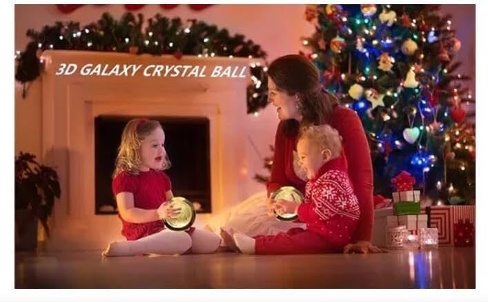 Boule de Cristal 3D Éclatante - Lampe de Table Unique