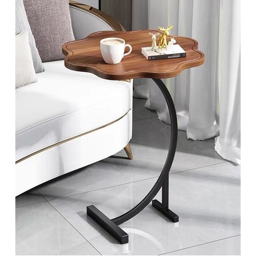 Table d’appoint en forme de C – Élégance florale et fonctionnalité moderne
