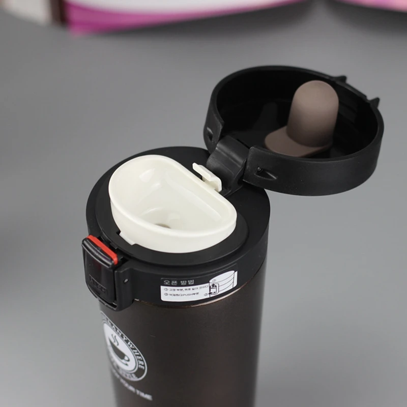 Mug Isotherme 380 ml Étanche en Acier Inoxydable – Thermos Portable pour Café, Thé et Voyages
