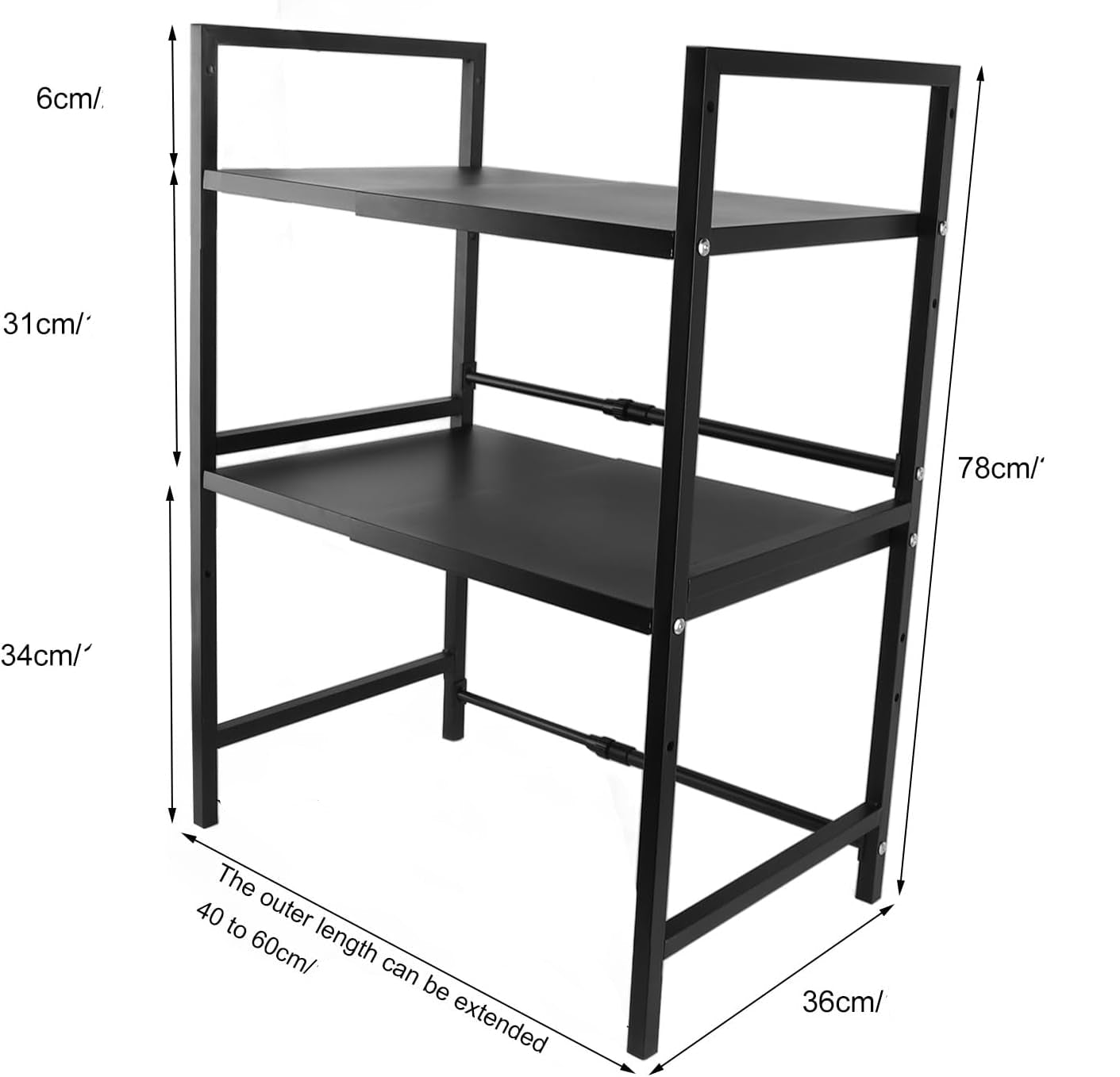 Étagère de Cuisine Extensible – Support Multifonction pour Micro-ondes, Friteuse, Cuiseurs & Rangement Optimisé