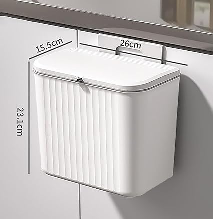 Poubelle Suspendue avec Couvercle – 9 L