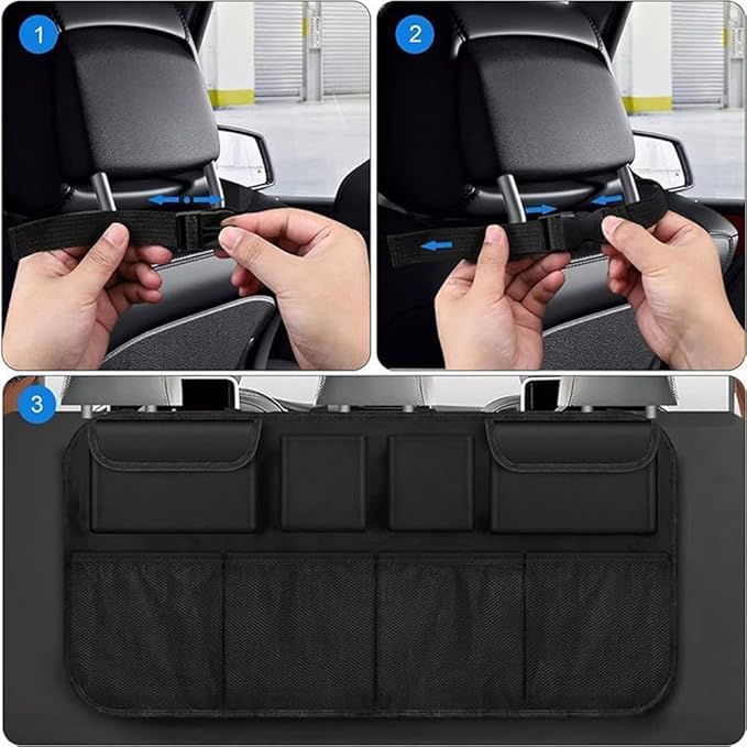 Organiseur de Coffre de Voiture en Cuir – Rangement Pratique et Élégant