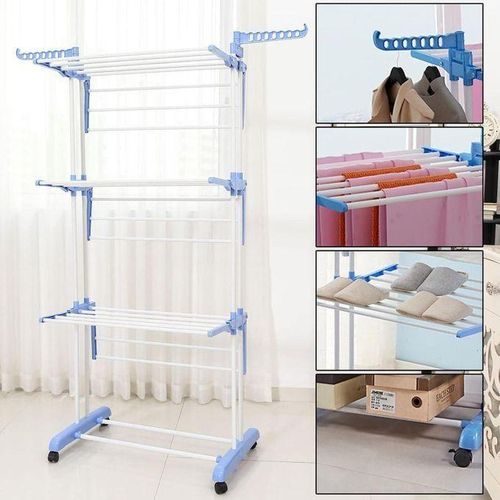 Séchoir à Linge Pliant sur Roulettes – Grande Capacité et Mobilité Pratique