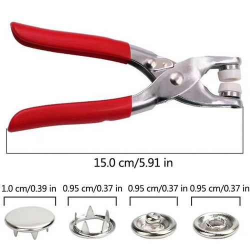 Kit de 100 fixations à pression en métal cuivré avec pince incluse