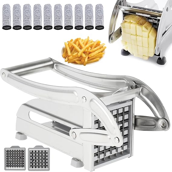 Coupe-Frites Multifonctionnel en Acier Inoxydable – Rapidité, Précision et Simplicité