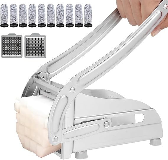 Coupe-Frites Multifonctionnel en Acier Inoxydable – Rapidité, Précision et Simplicité