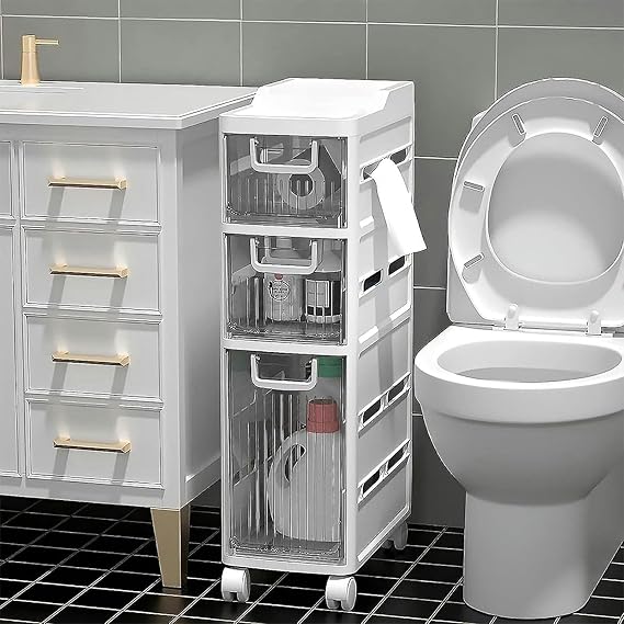 Tour de Rangement Slim 4 Tiroirs – Gain de Place & Organisation Intelligente