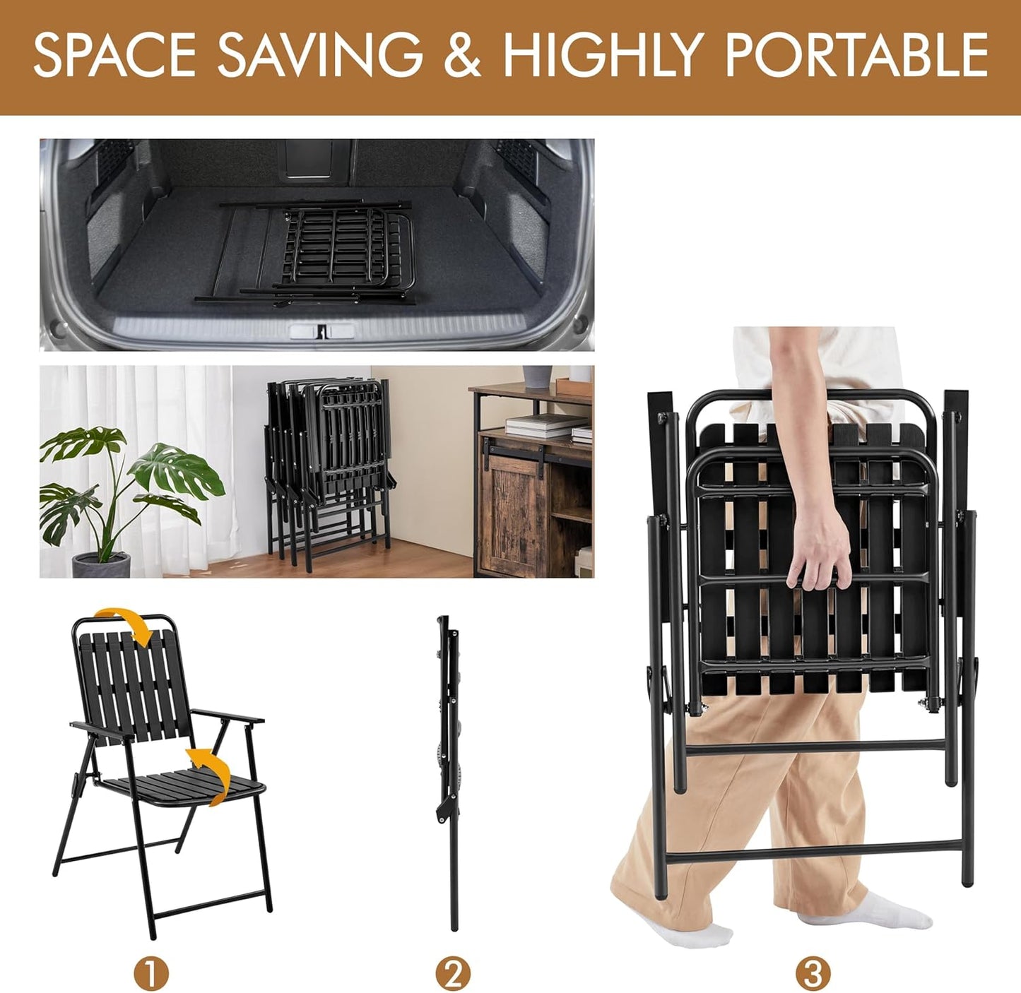 Chaise Pliante Yarabox – Confort pour Jardin et Terrasse
