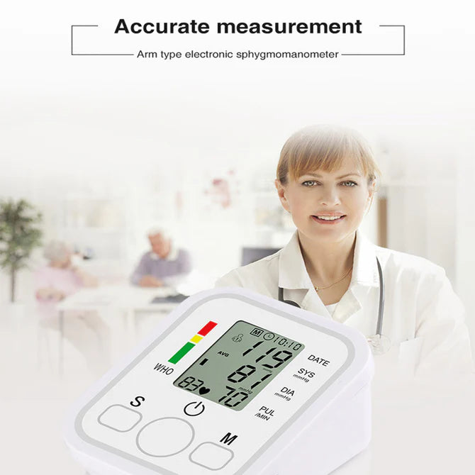 Tensiomètre Électronique Précis avec Écran LCD et Mémoire – Surveillez Votre Tension à Domicile