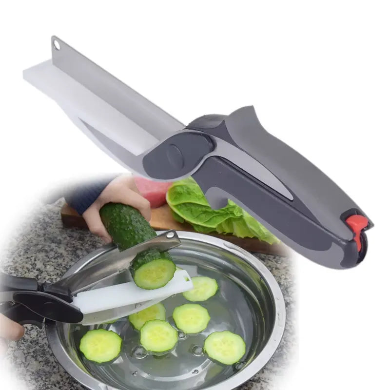 Ciseaux de Cuisine 2 en 1 – Outil Multifonction pour Légumes, Fruits et Fromage en Acier Inoxydable Résistant à la Rouille