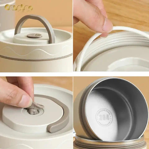 Boîte à Lunch Isotherme Multicouche en Acier Inoxydable – Élégance et Fraîcheur à Emporter