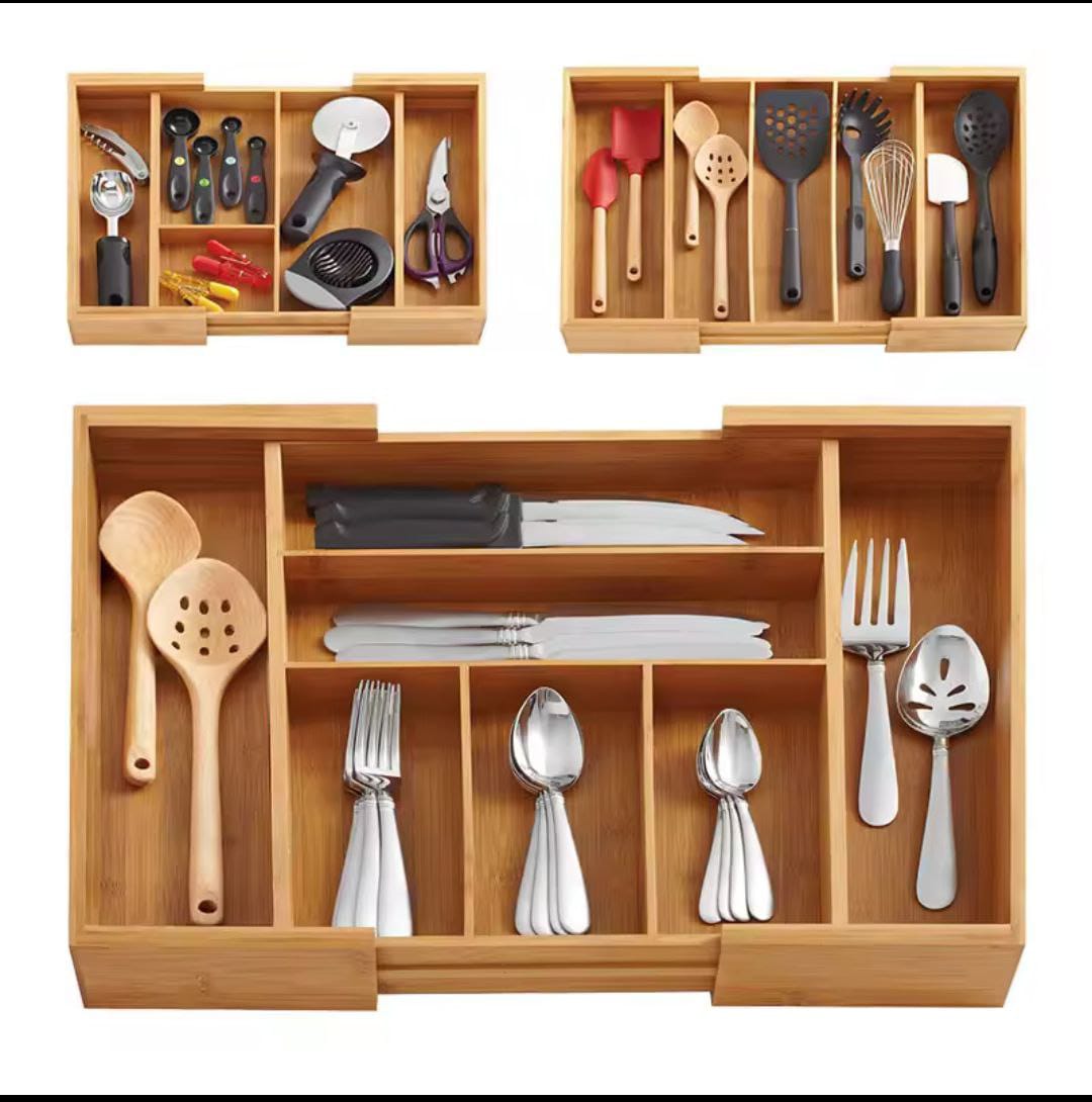 Range-Couverts Extensible en Bambou