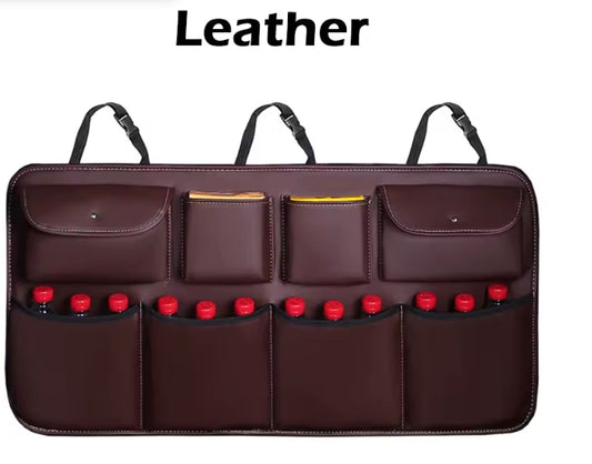 Organiseur de Coffre de Voiture en Cuir – Rangement Pratique et Élégant
