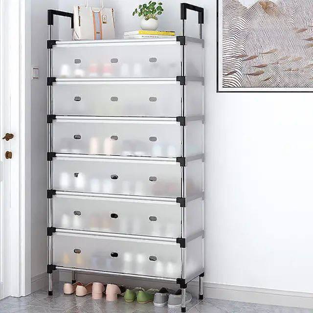 Armoire à Chaussures Moderne à Tiroirs – Rangement Élégant, Transparent et Multifonctionnel
