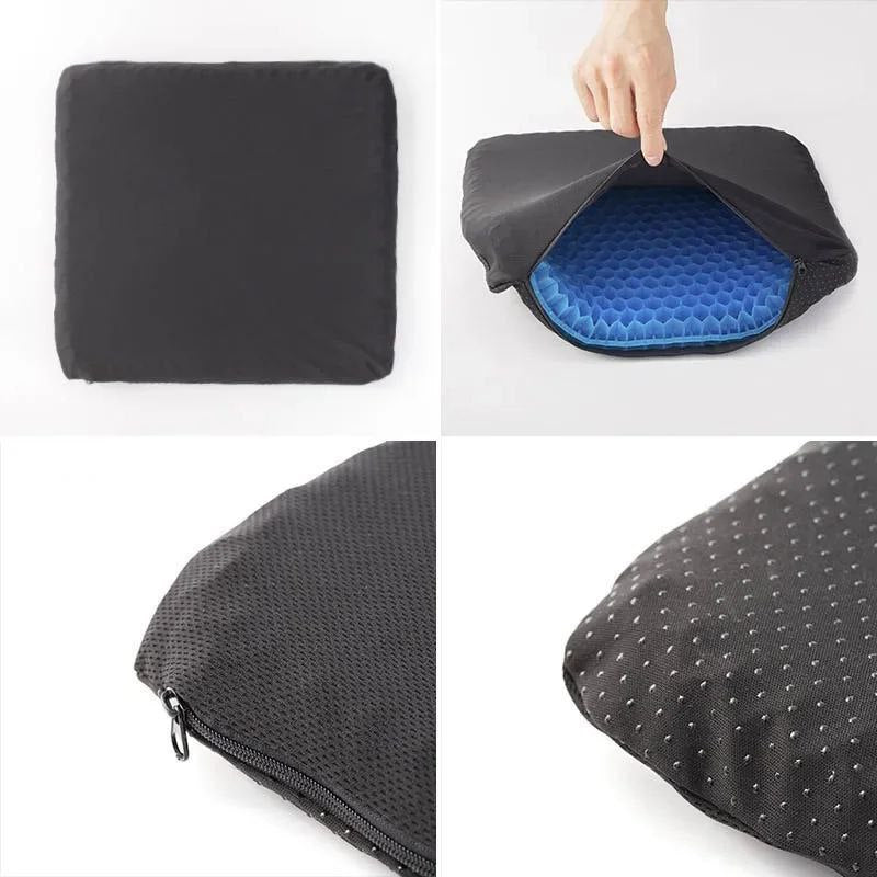 Coussin Gel Ergonomique Antidérapant – Confort Absolu au Bureau, à la Maison ou en Voiture