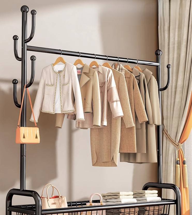Porte-vêtements sur roulettes – Design moderne et rangement malin