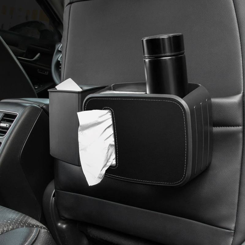 Organiseur de voiture 3-en-1 – Poubelle, rangement et porte-parapluie élégant !