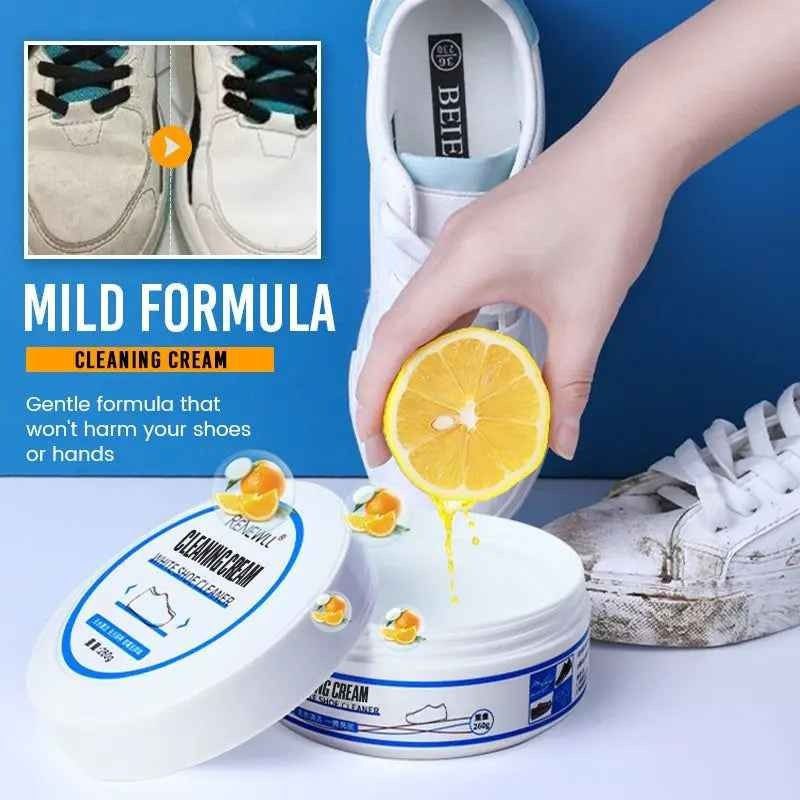 Crème Nettoyante pour Chaussures Blanches – Restaurez l’Éclat de Vos Sneakers