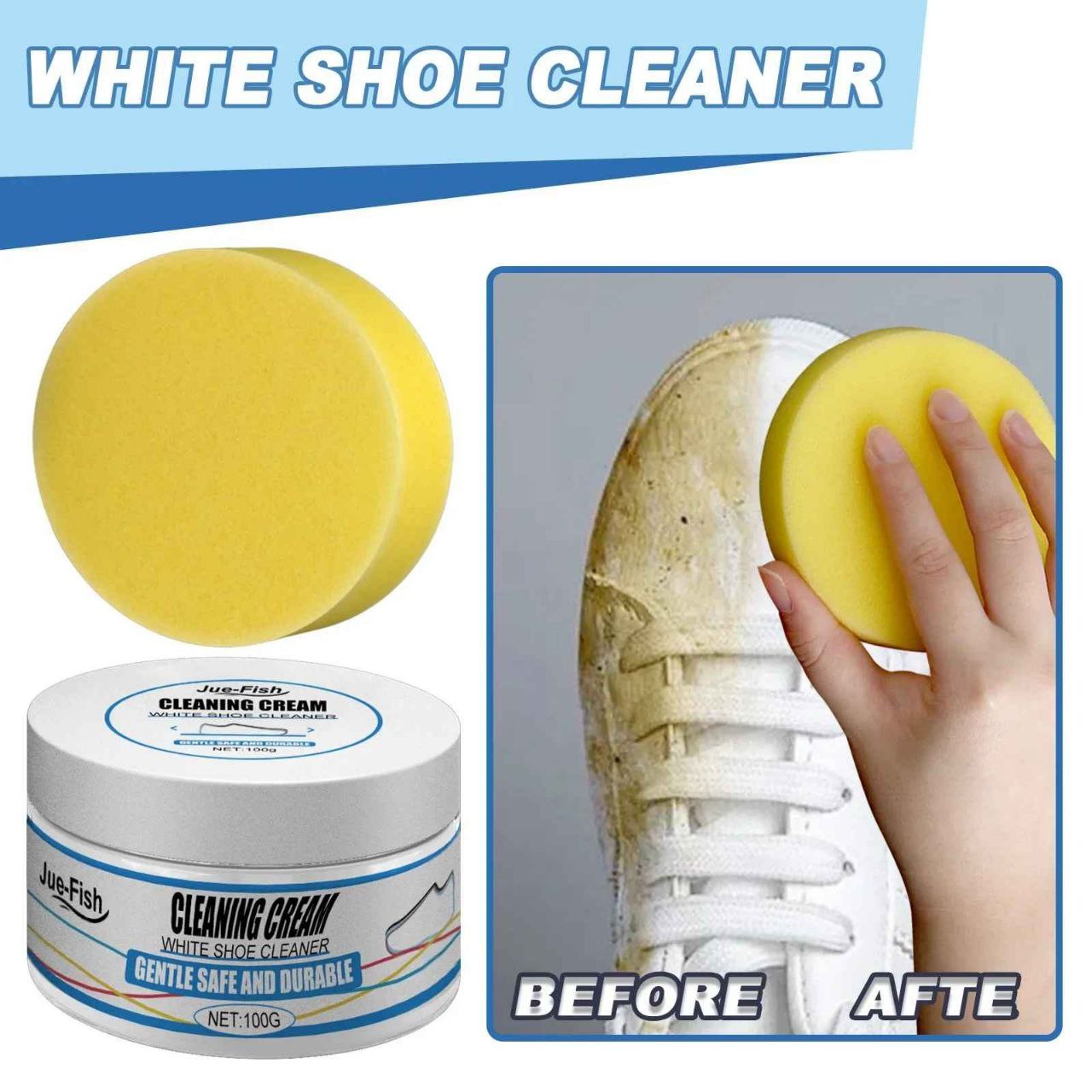 Crème Nettoyante pour Chaussures Blanches – Restaurez l’Éclat de Vos Sneakers