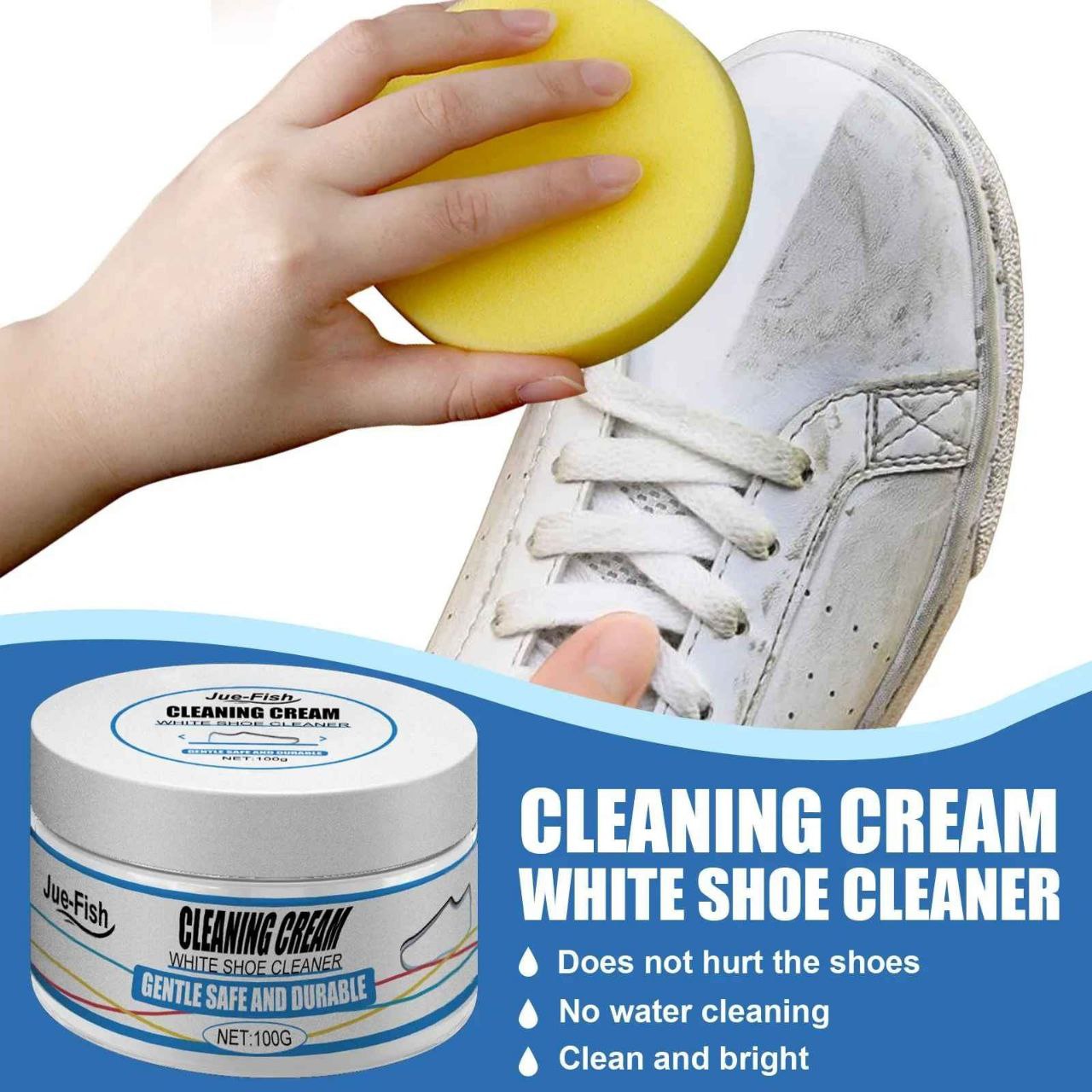 Crème Nettoyante pour Chaussures Blanches – Restaurez l’Éclat de Vos Sneakers