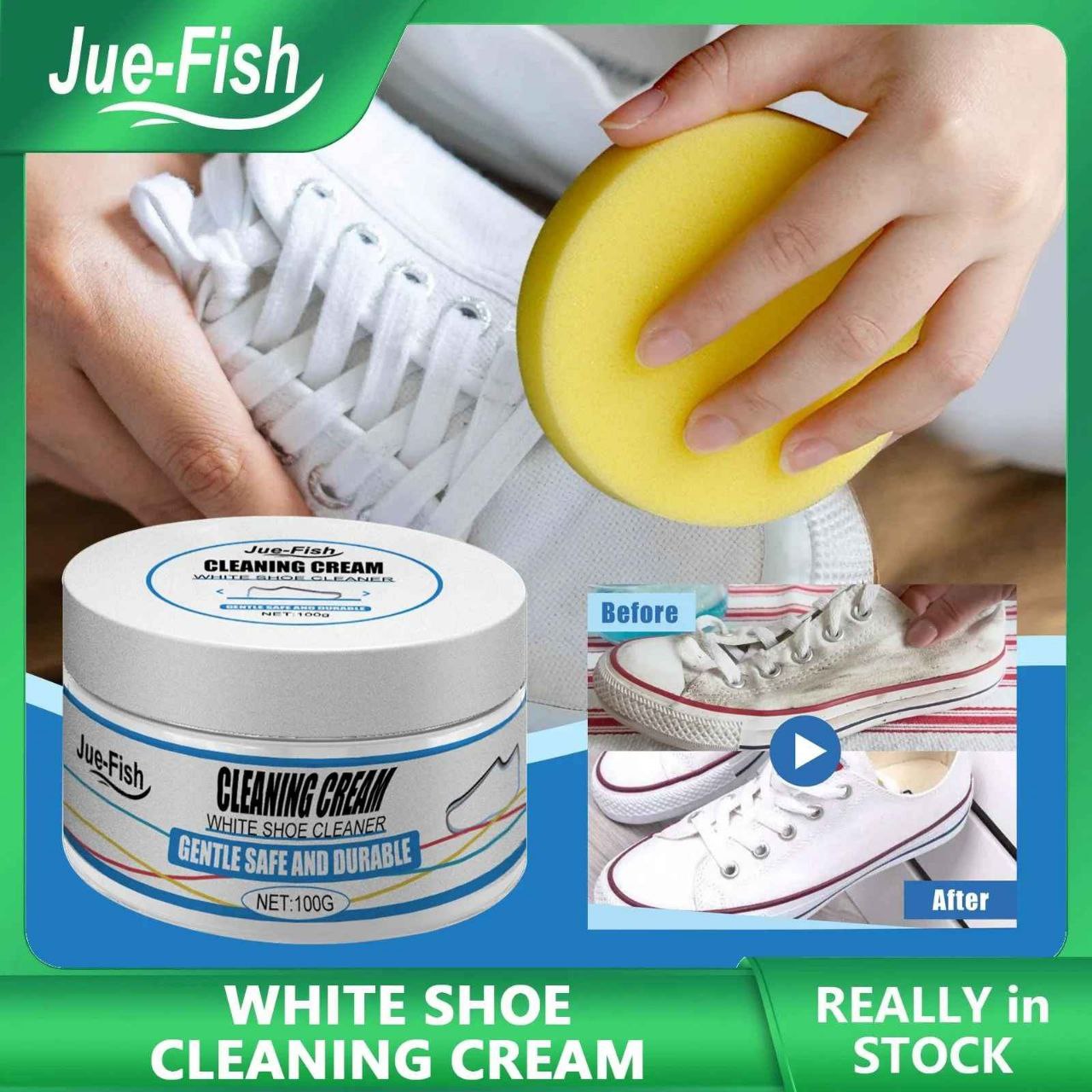 Crème Nettoyante pour Chaussures Blanches – Restaurez l’Éclat de Vos Sneakers