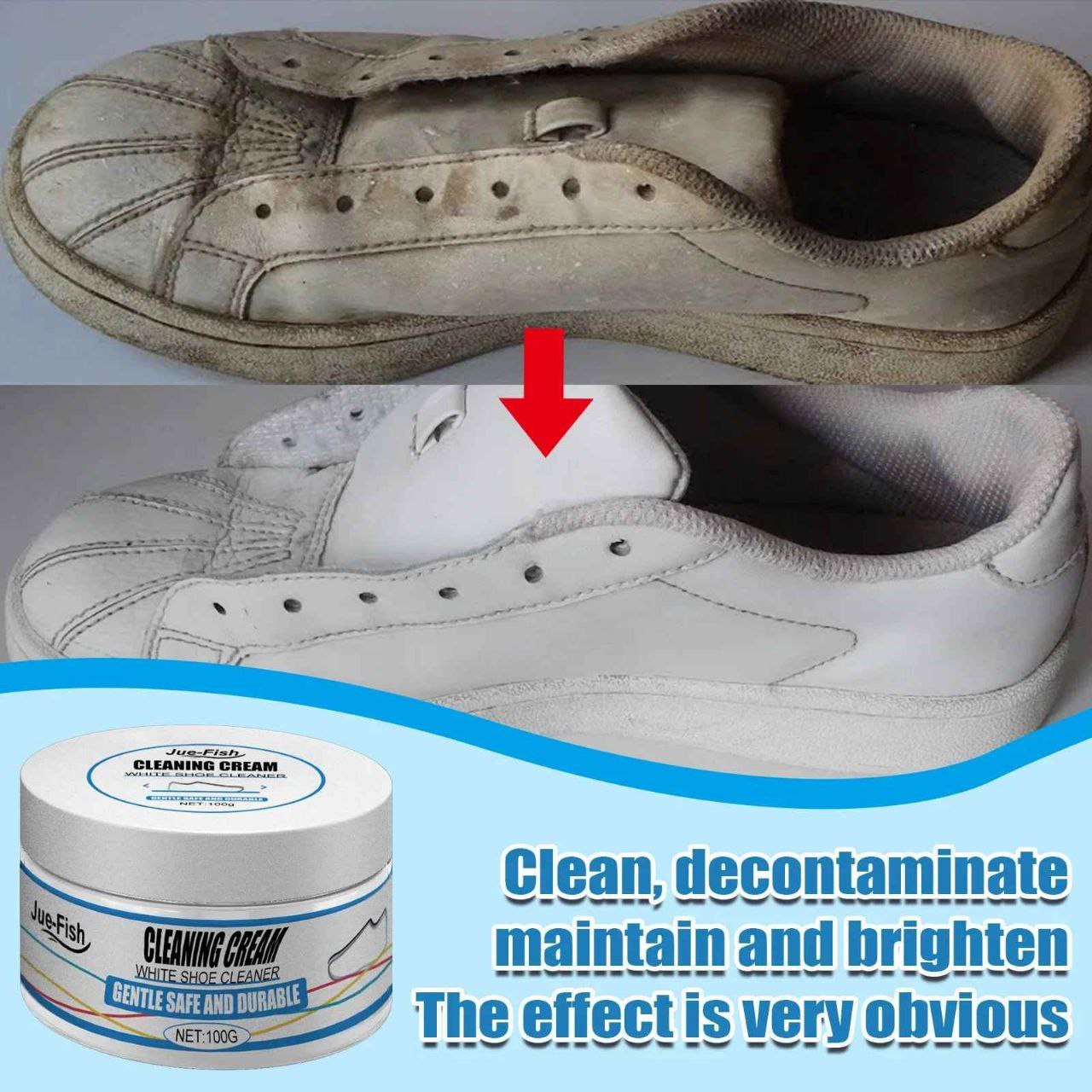 Crème Nettoyante pour Chaussures Blanches – Restaurez l’Éclat de Vos Sneakers