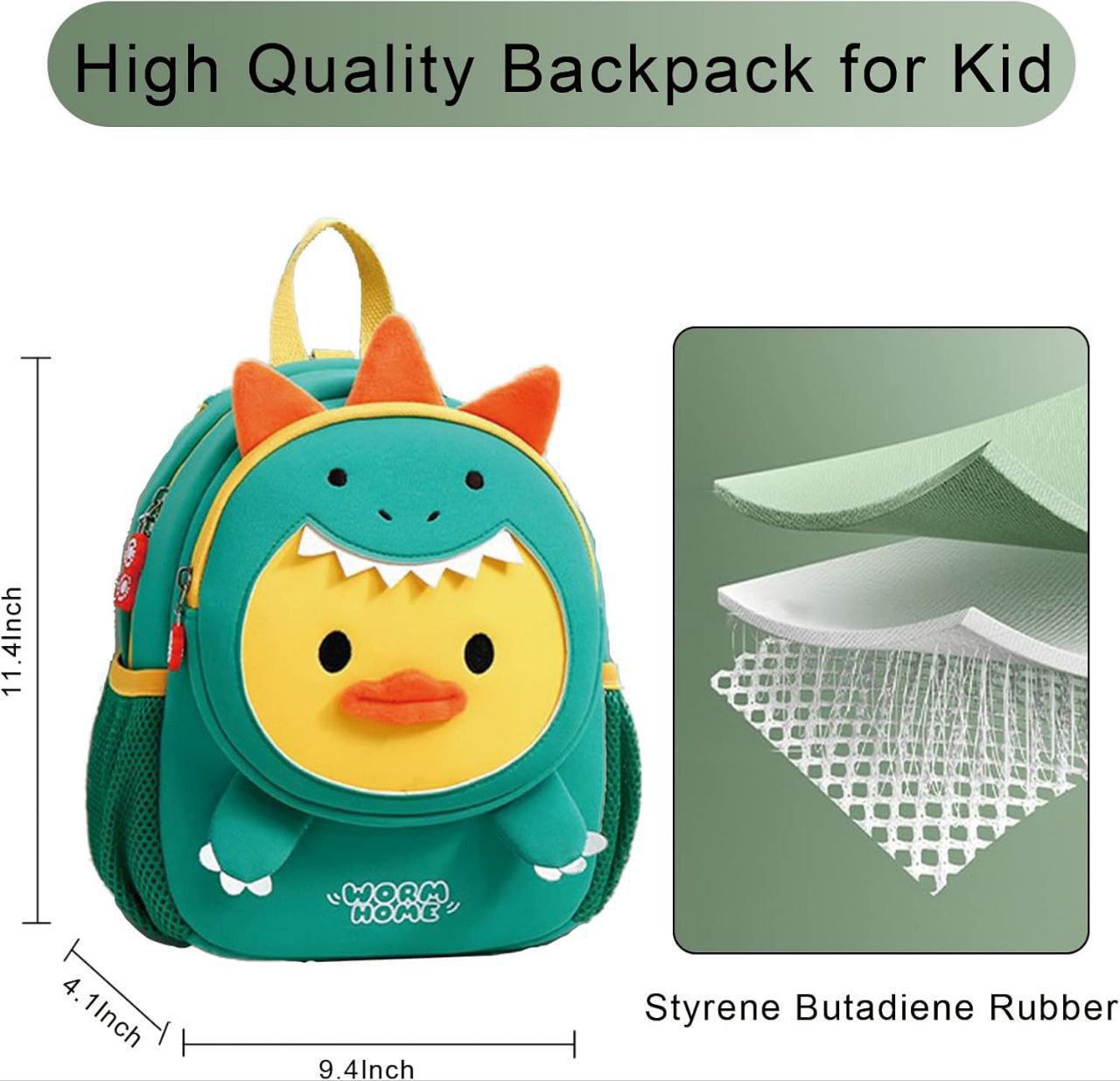 Sac à Dos Dino 3D Enfant (1-6 ans) – Sécurisé, Léger et Adorable