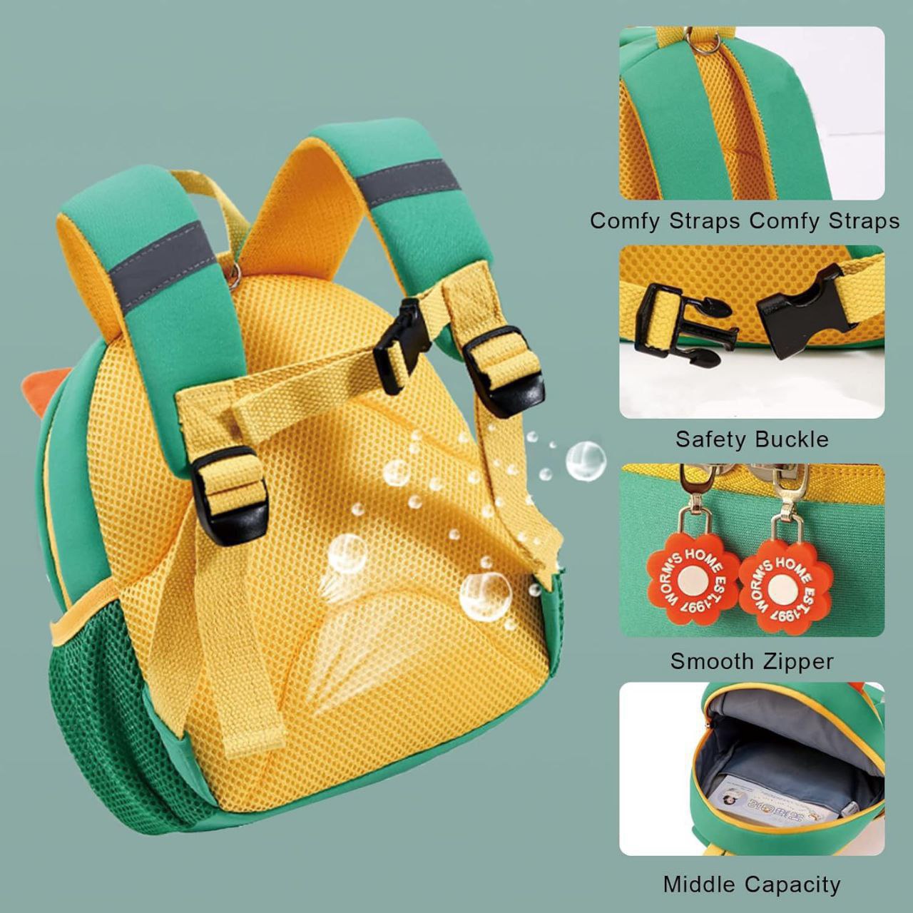 Sac à Dos Dino 3D Enfant (1-6 ans) – Sécurisé, Léger et Adorable