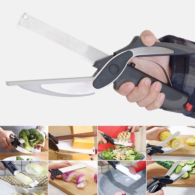 Ciseaux de Cuisine 2 en 1 – Outil Multifonction pour Légumes, Fruits et Fromage en Acier Inoxydable Résistant à la Rouille