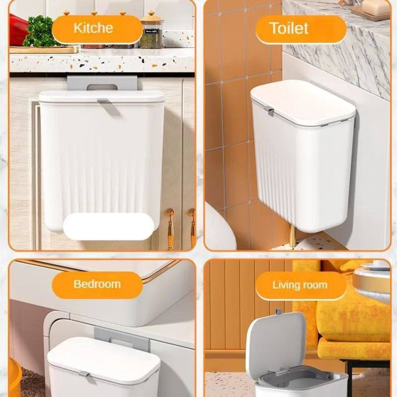 Poubelle Suspendue avec Couvercle – 9 L