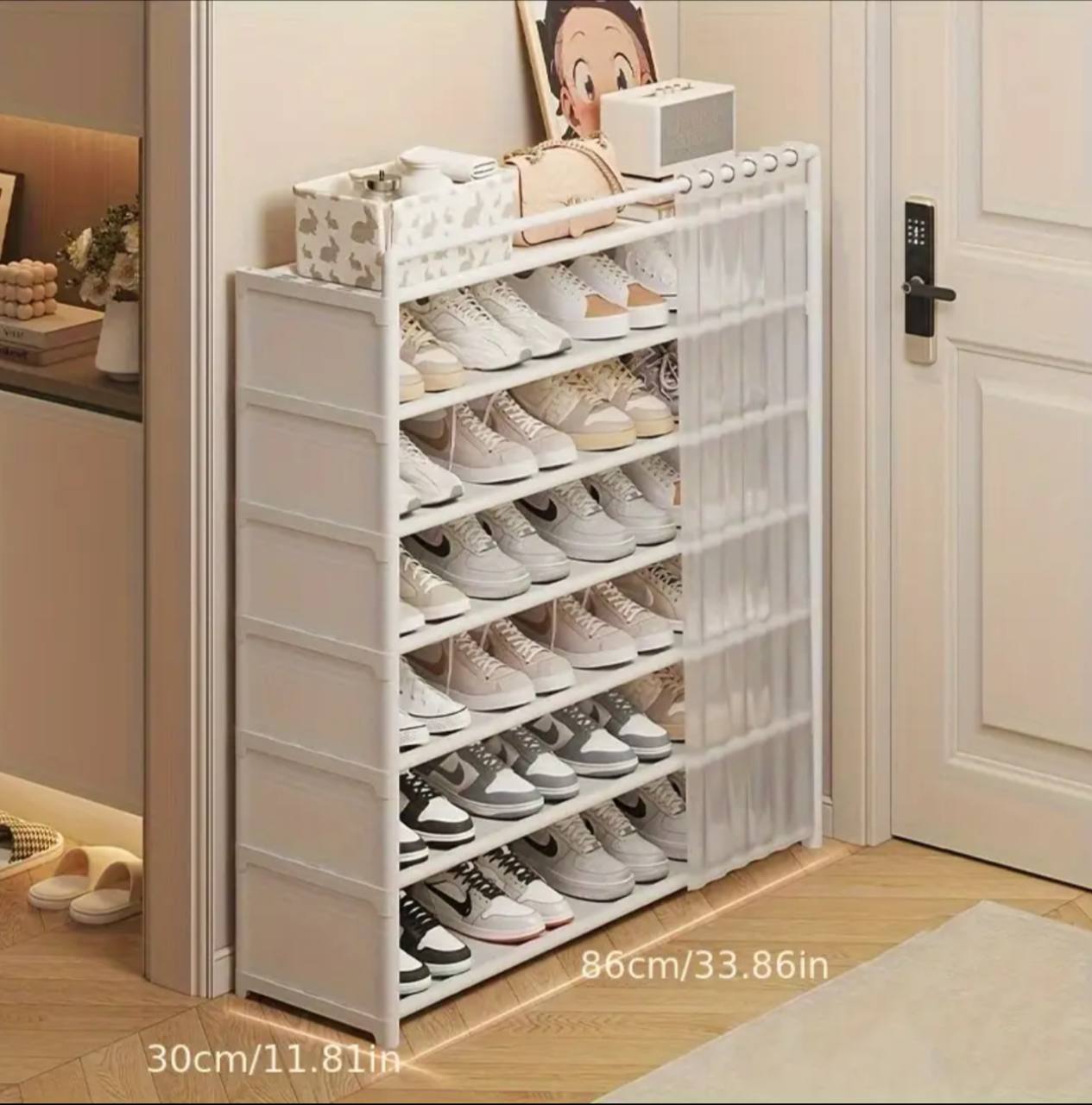 Meuble à Chaussures 7 Niveaux – Rangement Pratique et Design pour la Maison