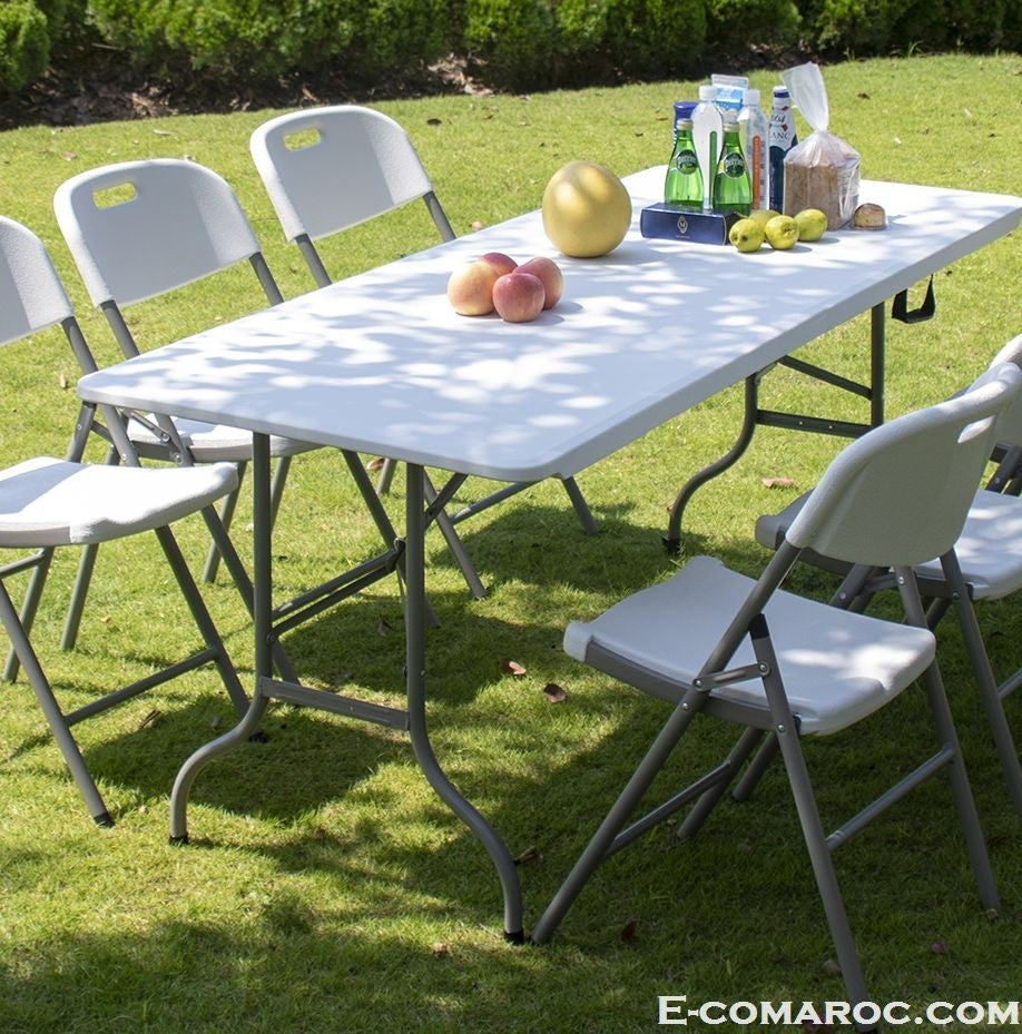 Table Pliante 180 cm – Idéale pour Pique-nique, Voyage et Maison