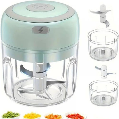 Mini Hachoir Électrique Portable 250ML – Rechargeable USB, Multifonction pour Ail, Oignons, Légumes & Viande