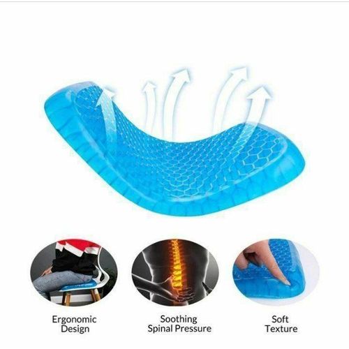Coussin Gel Ergonomique Antidérapant – Confort Absolu au Bureau, à la Maison ou en Voiture
