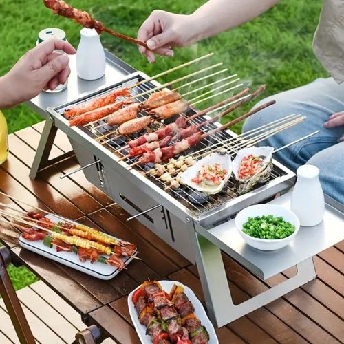 Barbecue Inox Ultra-Mince – Camping, Jardin & Voyage