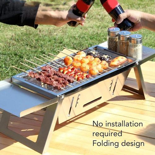 Barbecue Inox Ultra-Mince – Camping, Jardin & Voyage
