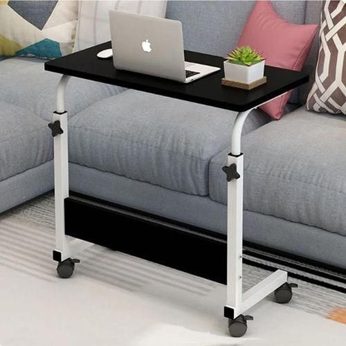 Table d’ordinateur mobile et réglable – Bureau multifonction sur roulettes pour lit, canapé ou bureau