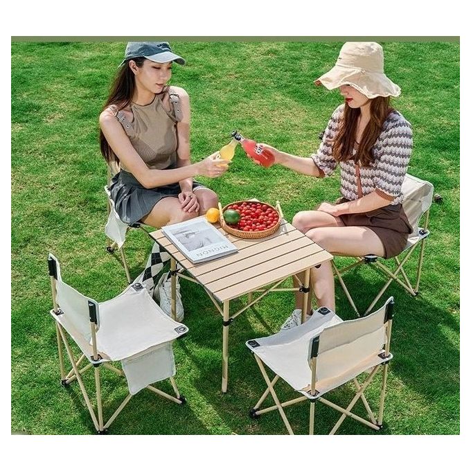 Pack 4 Chaises + Table Pliante – Pour des Moments Inoubliables en Famille