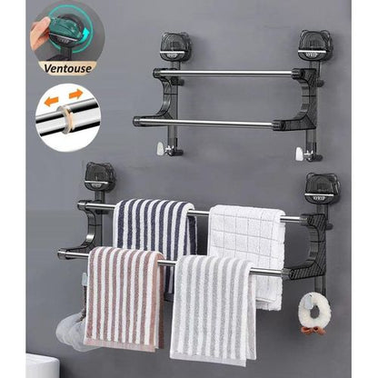 Porte-serviettes mural à ventouse – Pratique, élégant et sans perçage