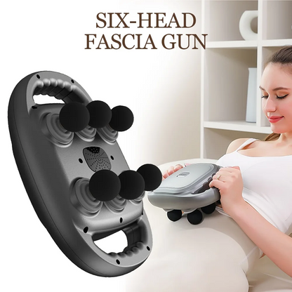 Pistolet de Massage à 6 Têtes – Soulagement Profond et Intelligent pour Tout le Corps