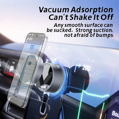 Support de Téléphone Magnétique Rotatif 360° pour Voiture avec Ventouse Puissante - Compatible avec Tous les Smartphones
